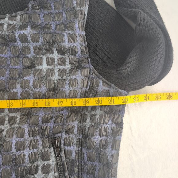 REVUE Wool Blend Bomber Jacket Women's XL Full Zip Checkered Moody - Picture 8 of 10